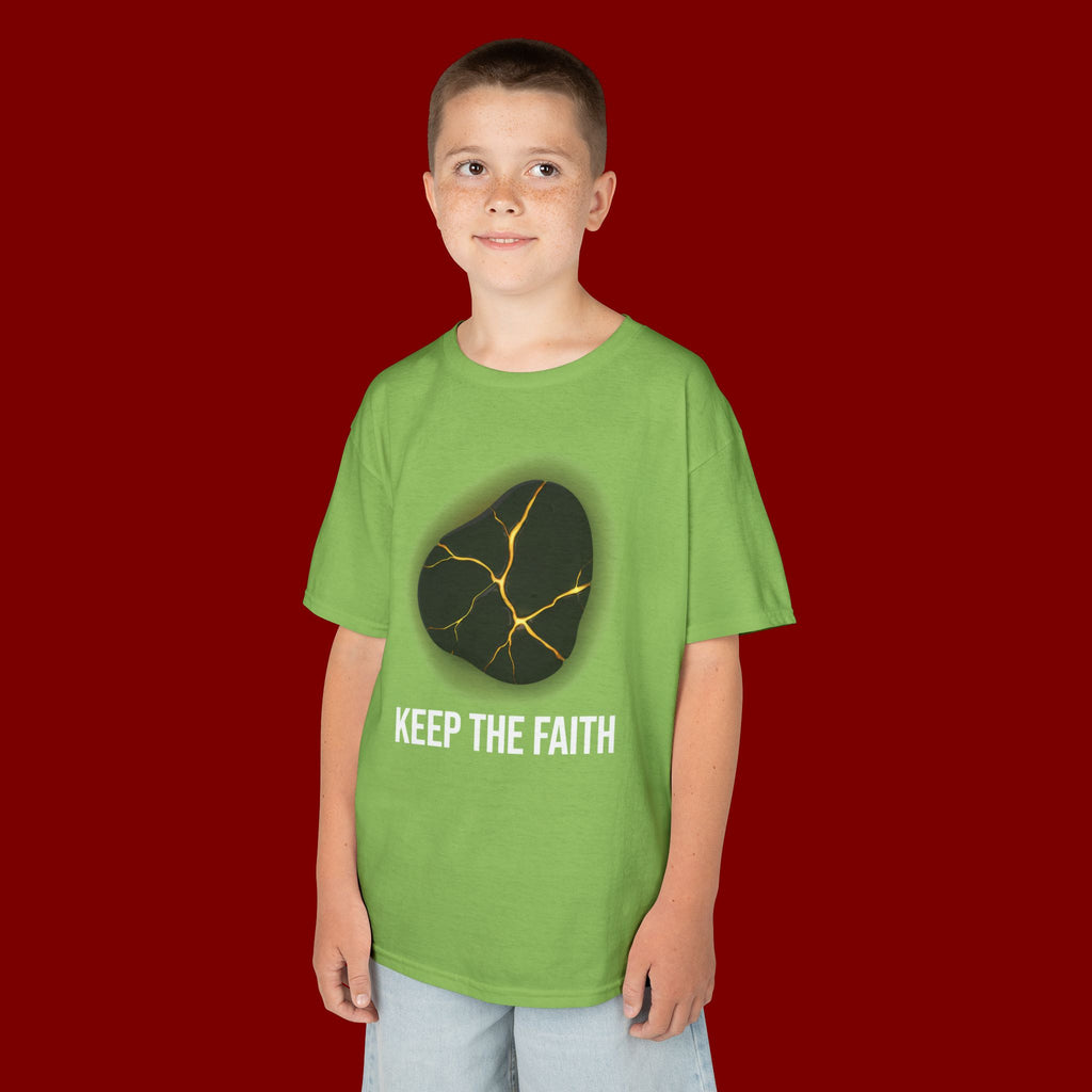 Keep The Faith Kids Tee — Kintsugi Stone Inspirational Children's T-Shirt