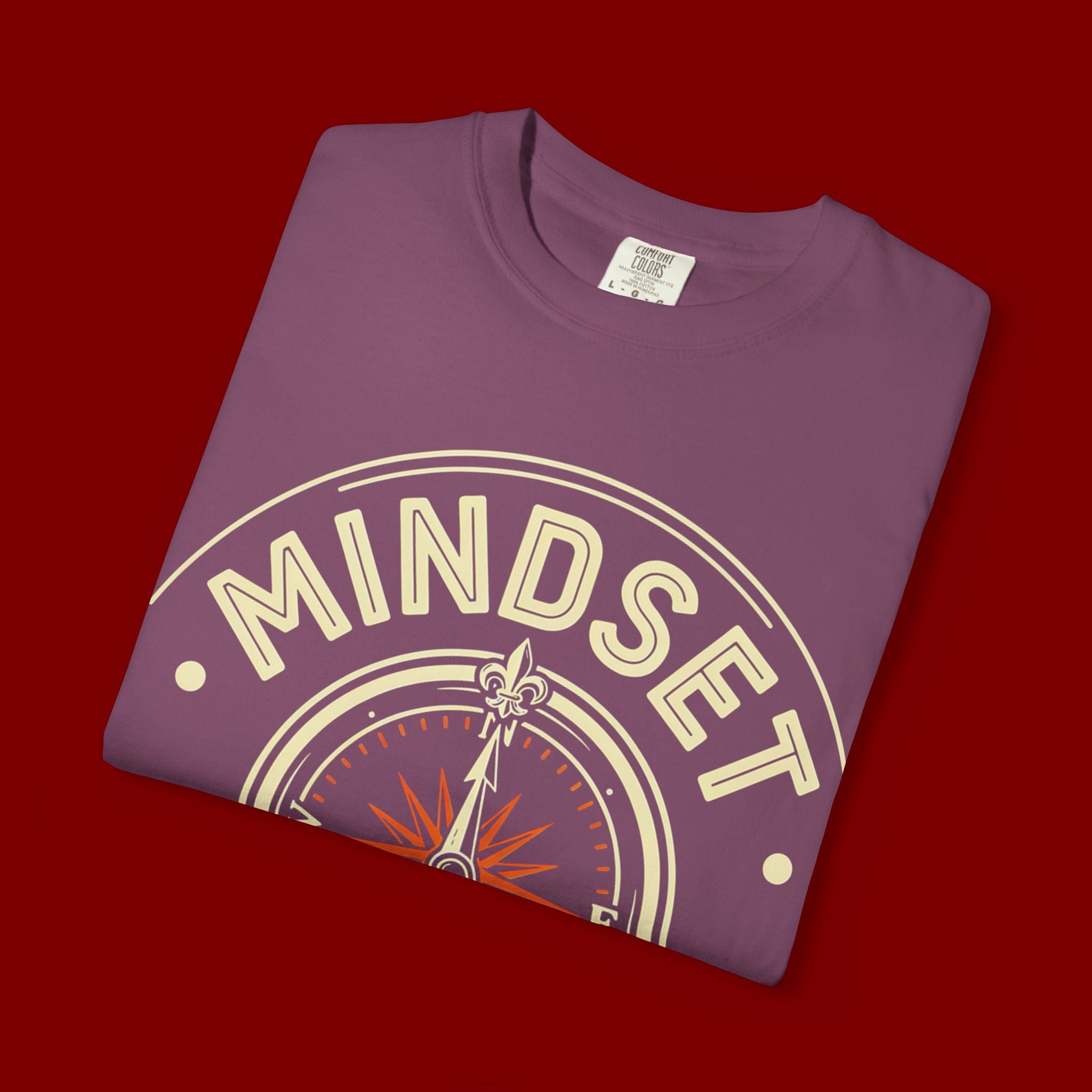 Mindset Over Everything T-Shirt — Positive Vibes Compass Graphic Tee