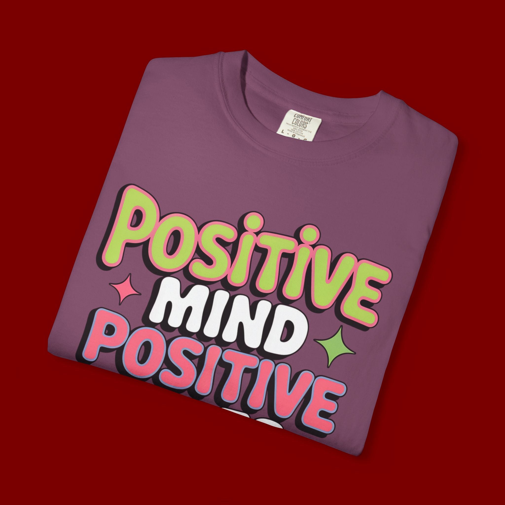 Positive Mind Positive Vibes Positive Life T-Shirt — Retro Smile Graphic Tee