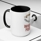 Accent Coffee Mug — "Faith Makes the Impossible Possible" Inspirational Ceramic Mug