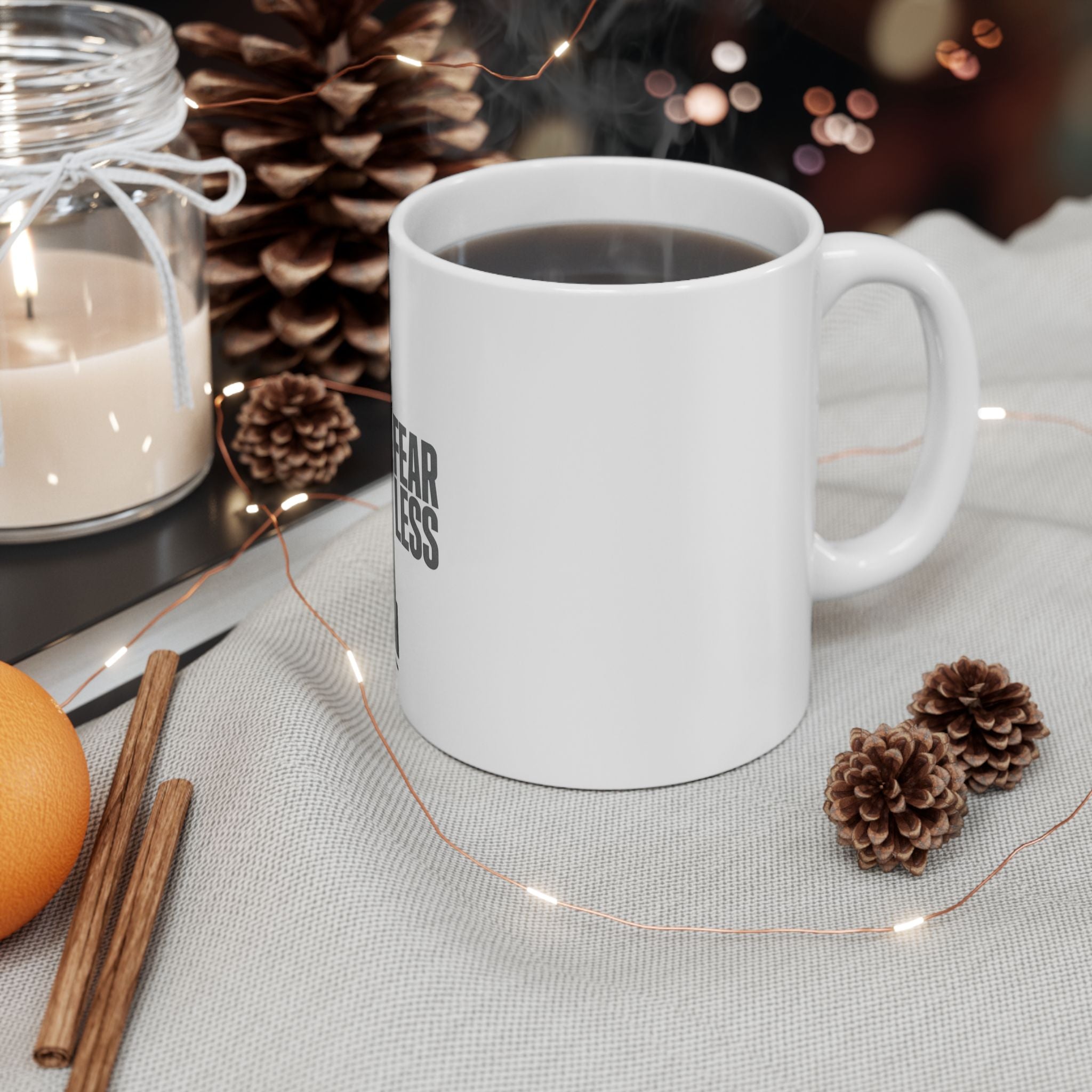 Pray More Fear Less Ceramic Mug – Inspirational Faith Coffee Cup (11oz/15oz)