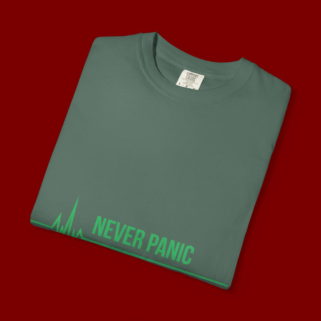 Prayer Tee — "Never Panic Just Pray" Graphic T-Shirt
