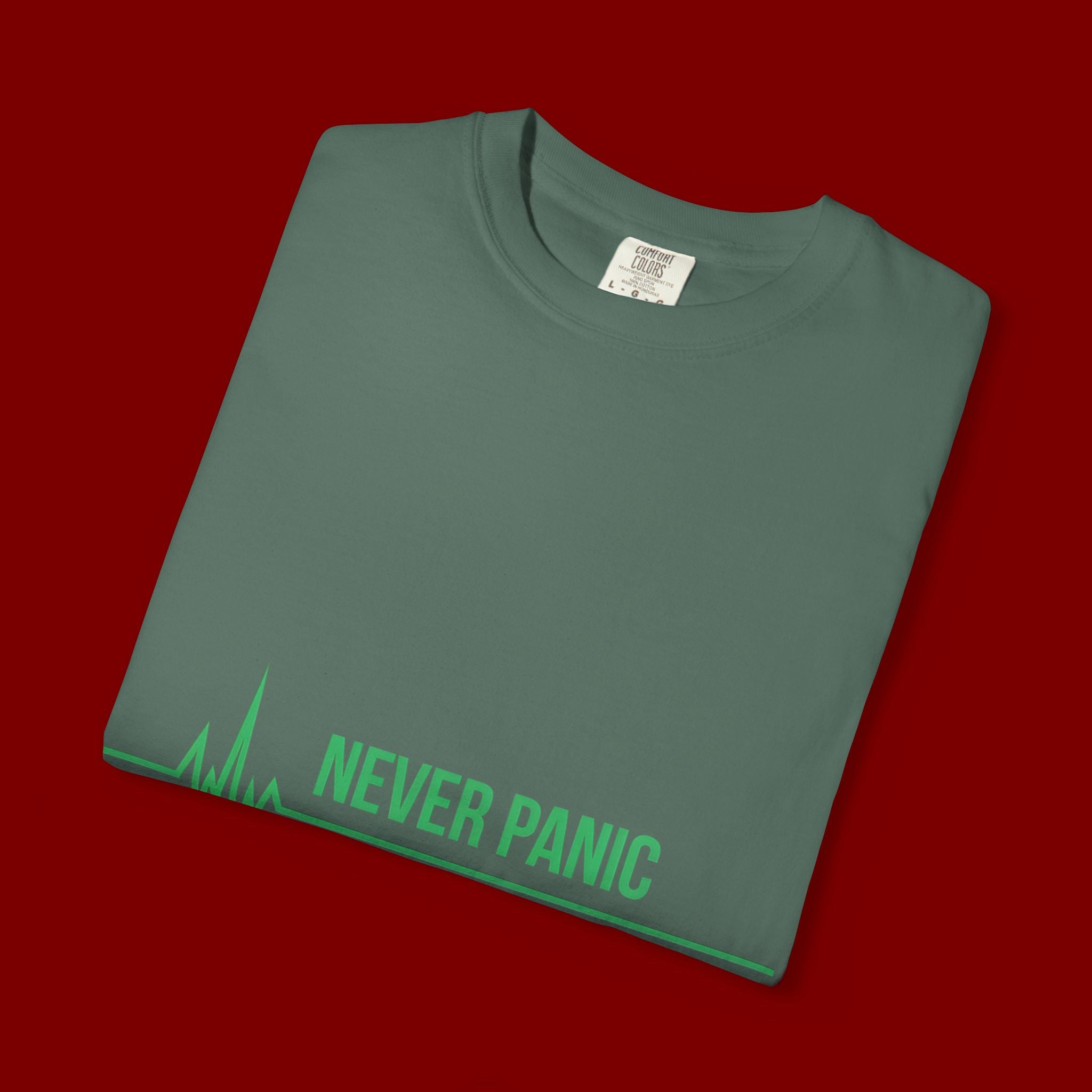Prayer Tee — "Never Panic Just Pray" Graphic T-Shirt