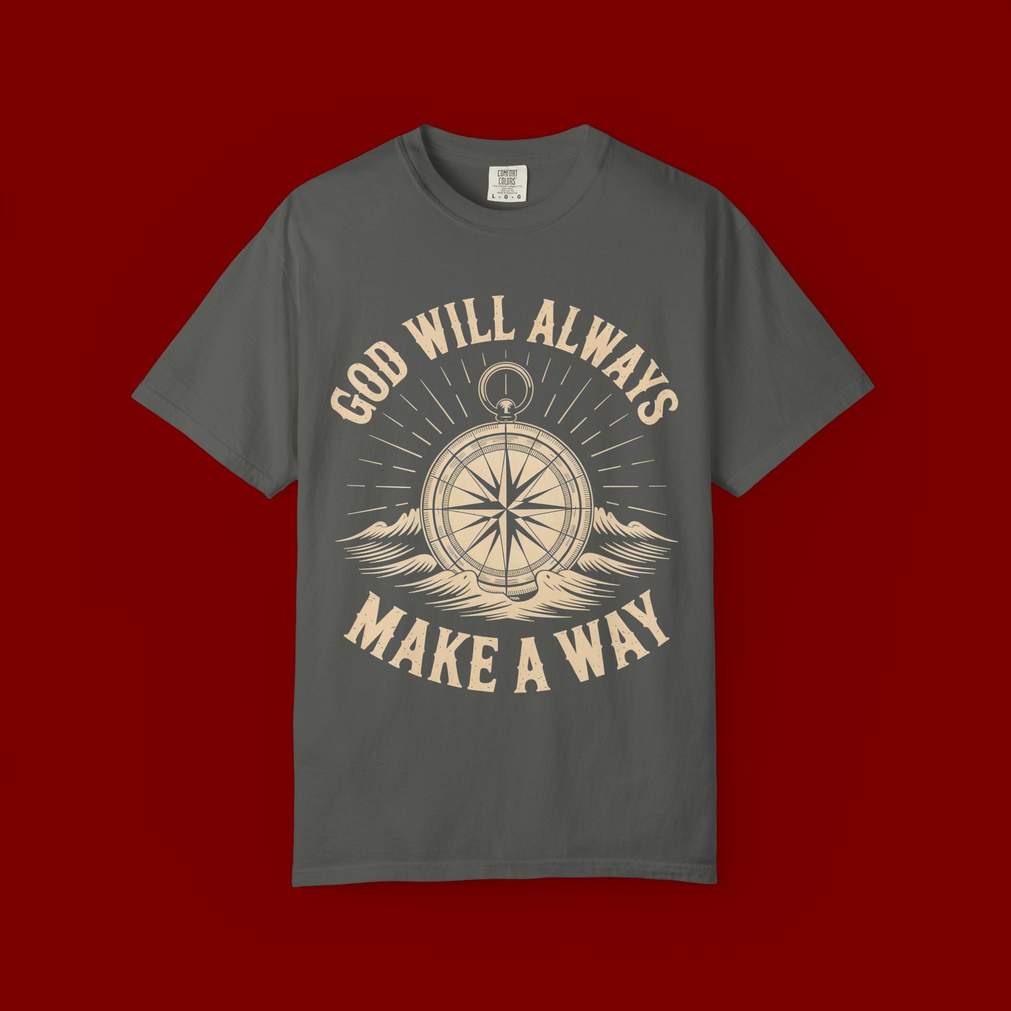 God Will Always Make A Way T-Shirt — Compass Christian Faith Graphic Tee