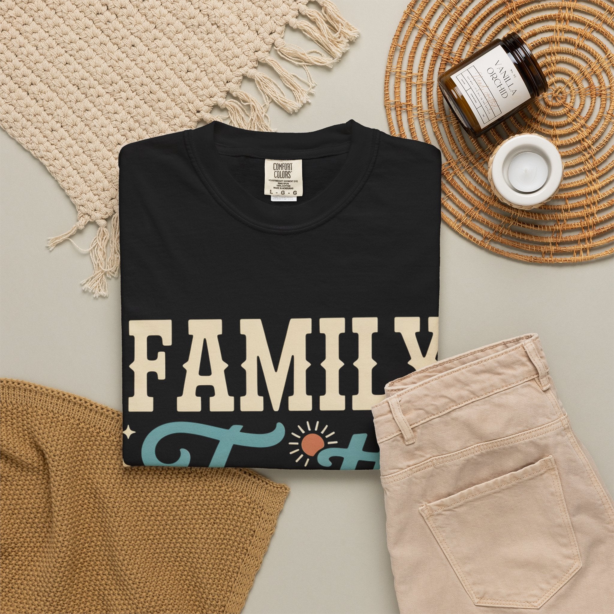 Family Faith Friends T-Shirt — Retro Christian Inspirational Tee