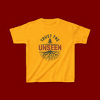 Kids T‑Shirt — "Trust the Unseen" Tree & Roots Inspirational Graphic