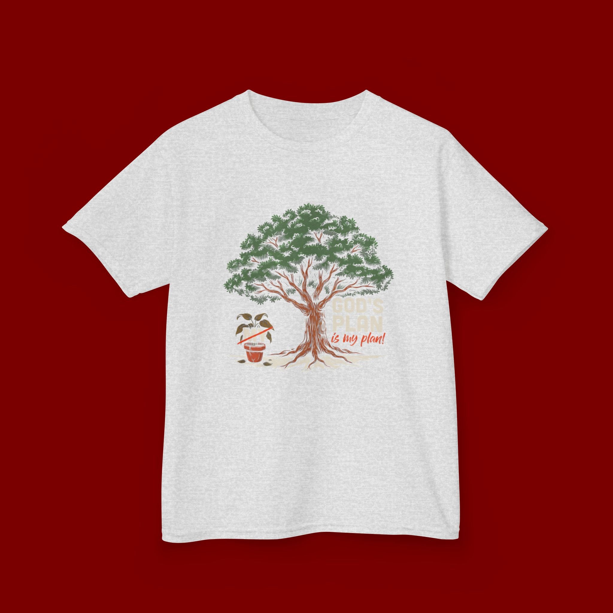 Kids Tee — Cute Tree & Plant Pot Illustration (“Grow Big, Little One”)