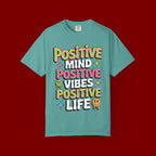 Positive Mind Positive Vibes Positive Life T-Shirt — Retro Smile Graphic Tee
