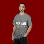 Prayer T-Shirt — Faith Arrow Graphic Tee ("Prayer: The Most Powerful Weapon")