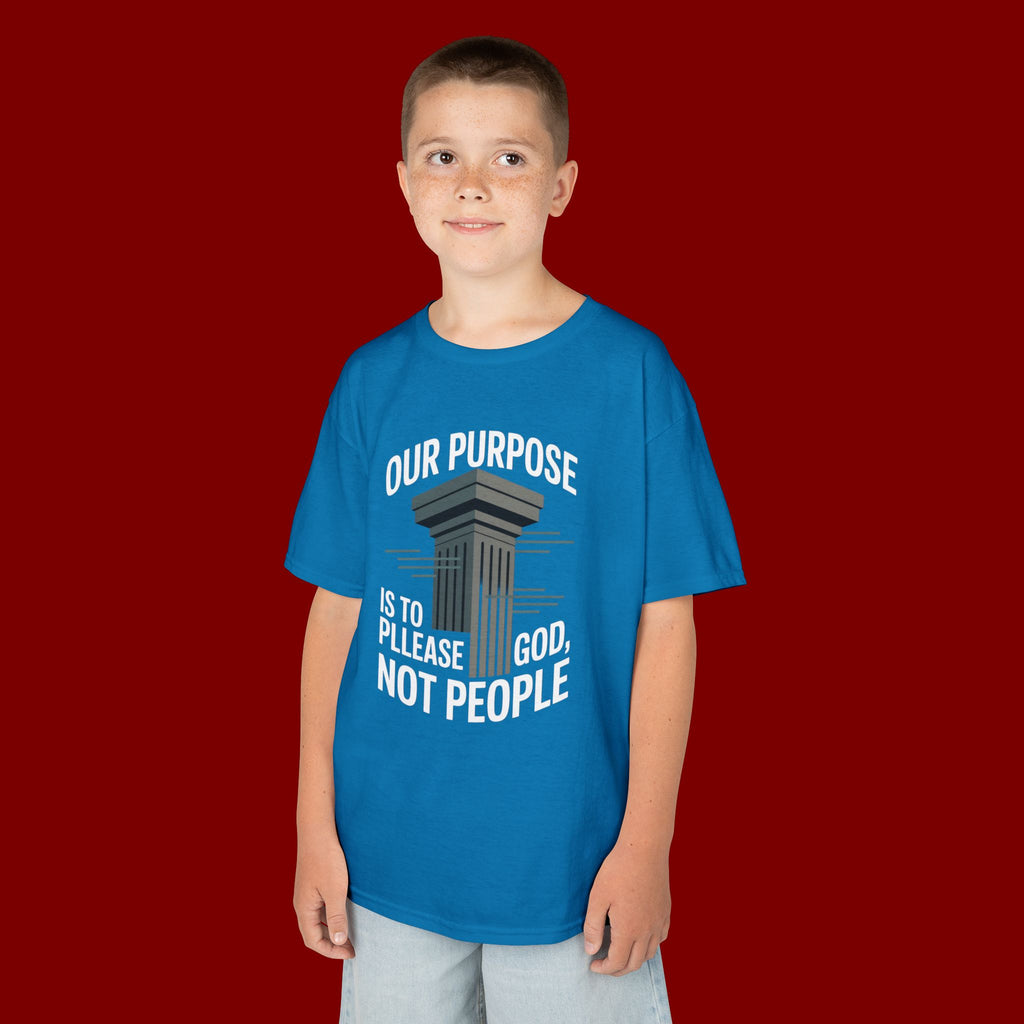 Kids T-Shirt — "Our Purpose Is To Please God, Not People" Faith Graphic Tee