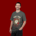 Take Time to Pray T‑Shirt — Vintage Pocket Watch & Roses Spiritual Tee