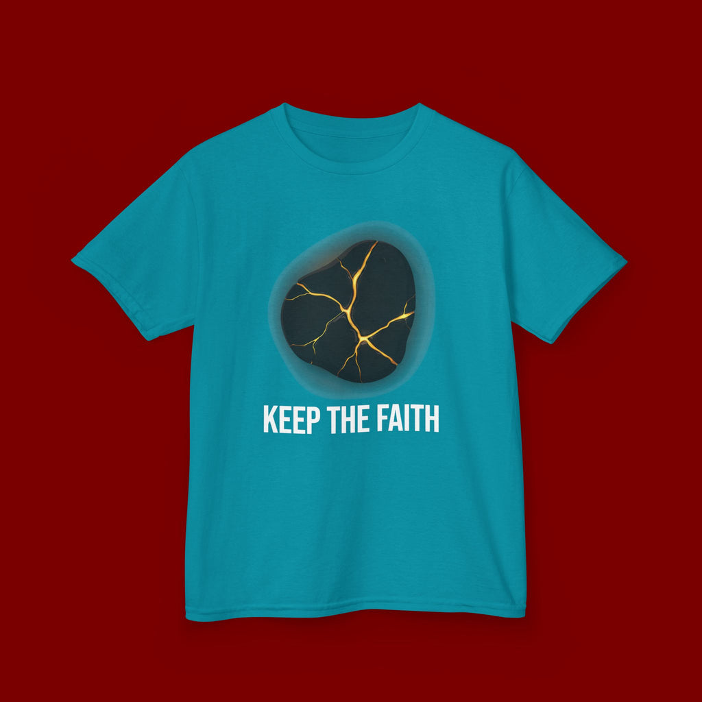 Keep The Faith Kids Tee — Kintsugi Stone Inspirational Children's T-Shirt