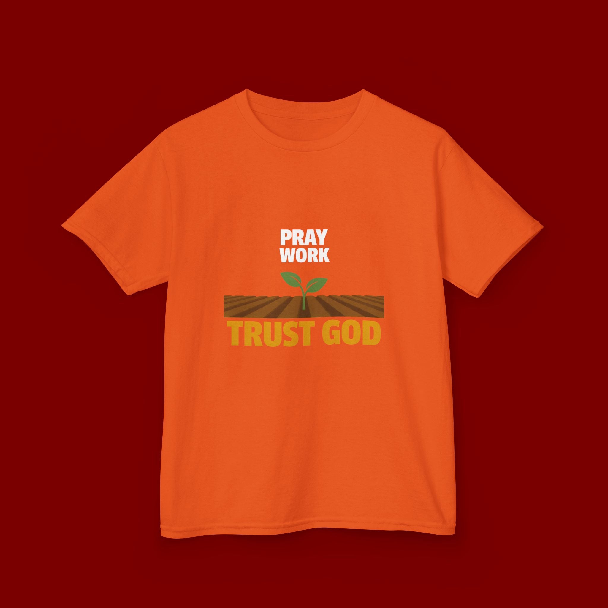 Kids Tee — "Trust God" Sprout Graphic