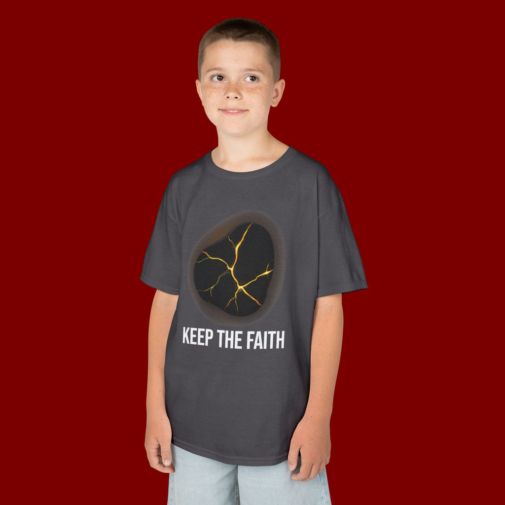 Keep The Faith Kids Tee — Kintsugi Stone Inspirational Children's T-Shirt