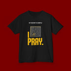 Kids Tee — "My Secret Is Simple: I Pray." Maze Faith T‑Shirt