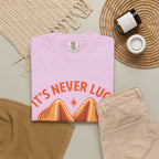 Christian Graphic T-Shirt — “It’s Never Luck, It’s Always God” Fortune Cookie Design