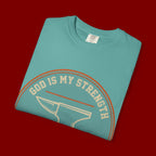 God Is My Strength T-Shirt — Christian Faith Anvil Graphic Tee