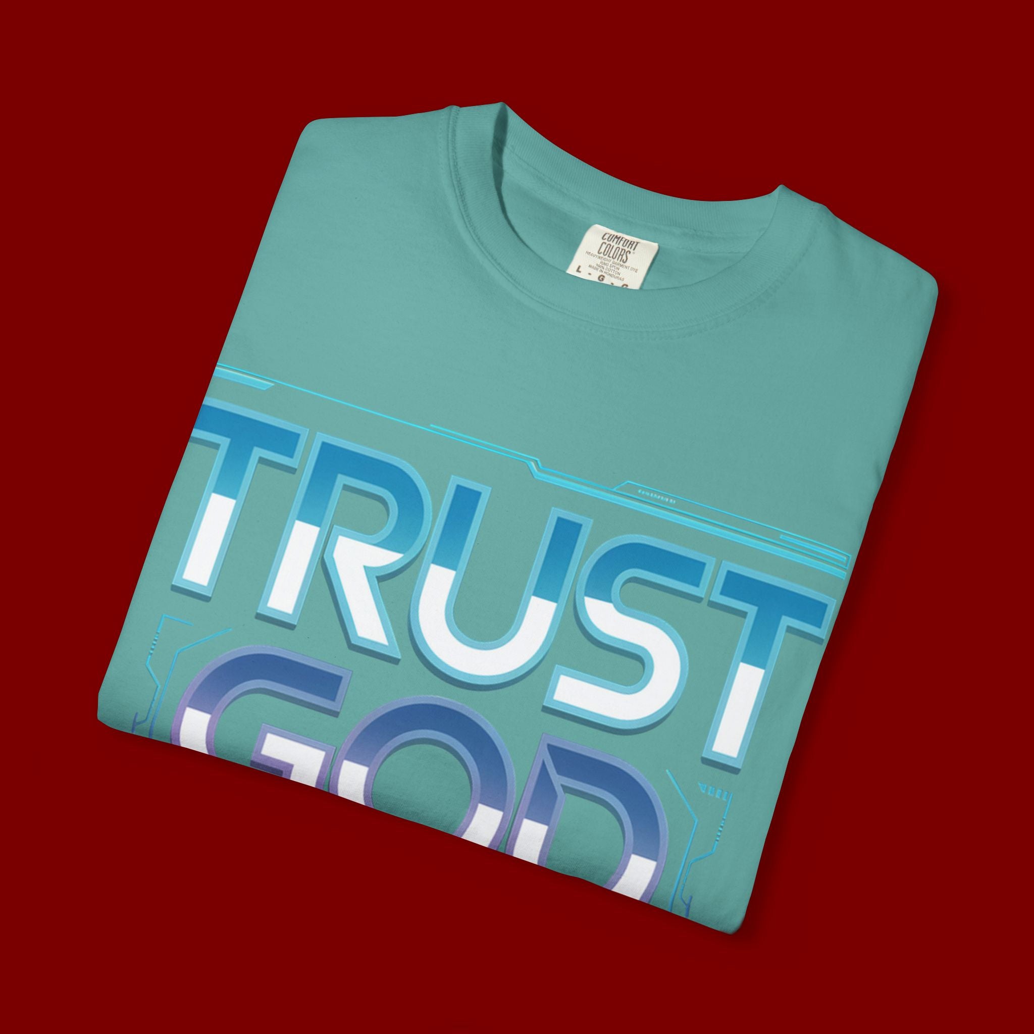 Trust God, Bro. T-Shirt — Retro Gradient Faith Tee