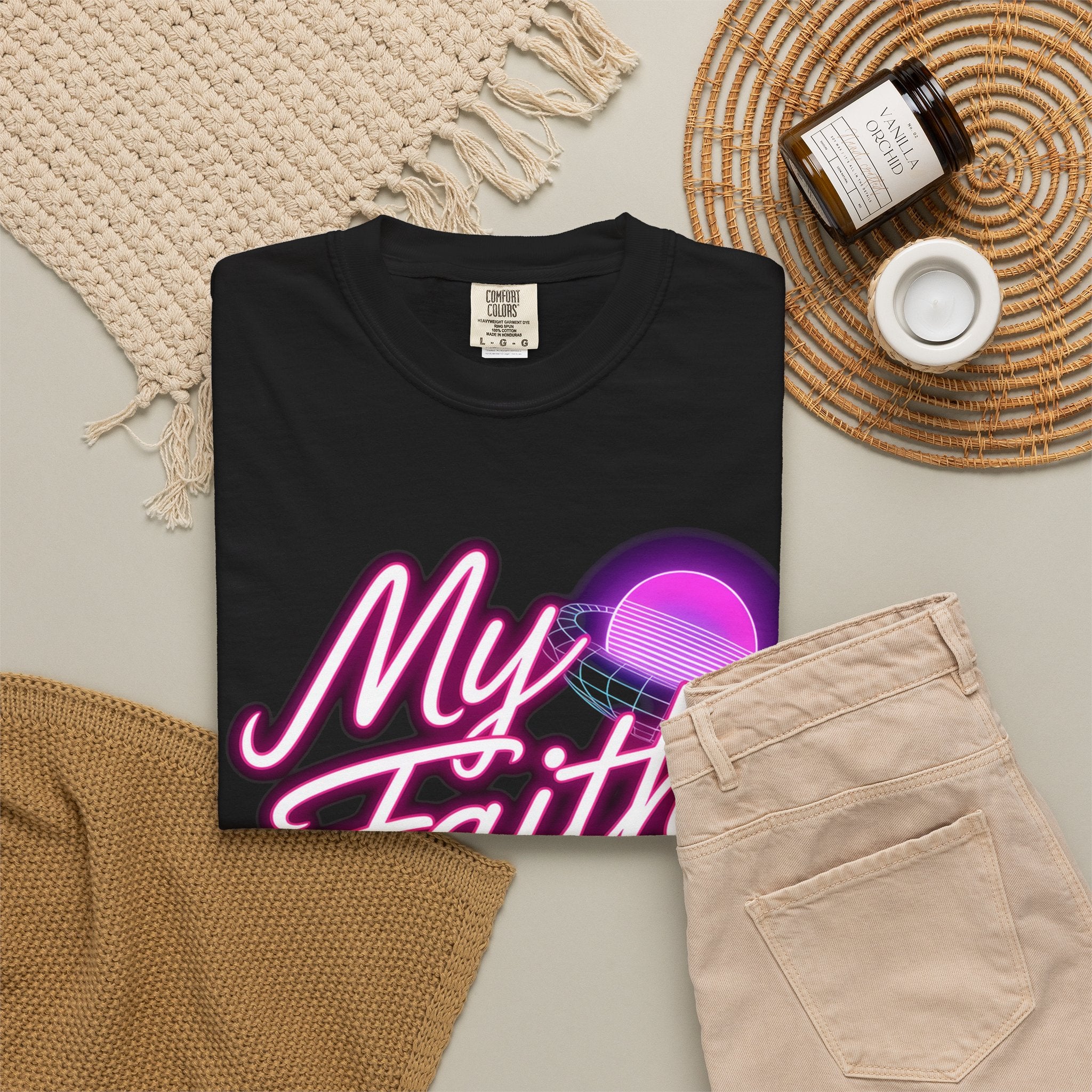 Faith T-Shirt — "My Faith in God Is Solid" Retro Graphic Tee
