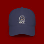 Baseball Cap — "All Strength Comes From God" Embroidered Faith Hat