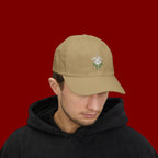 Dad Cap — Minimal Green Plant Drip Embroidered Hat