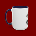 Ceramic Mug — "All Strength Comes From God" Black Accent Coffee Cup (11/15 oz)