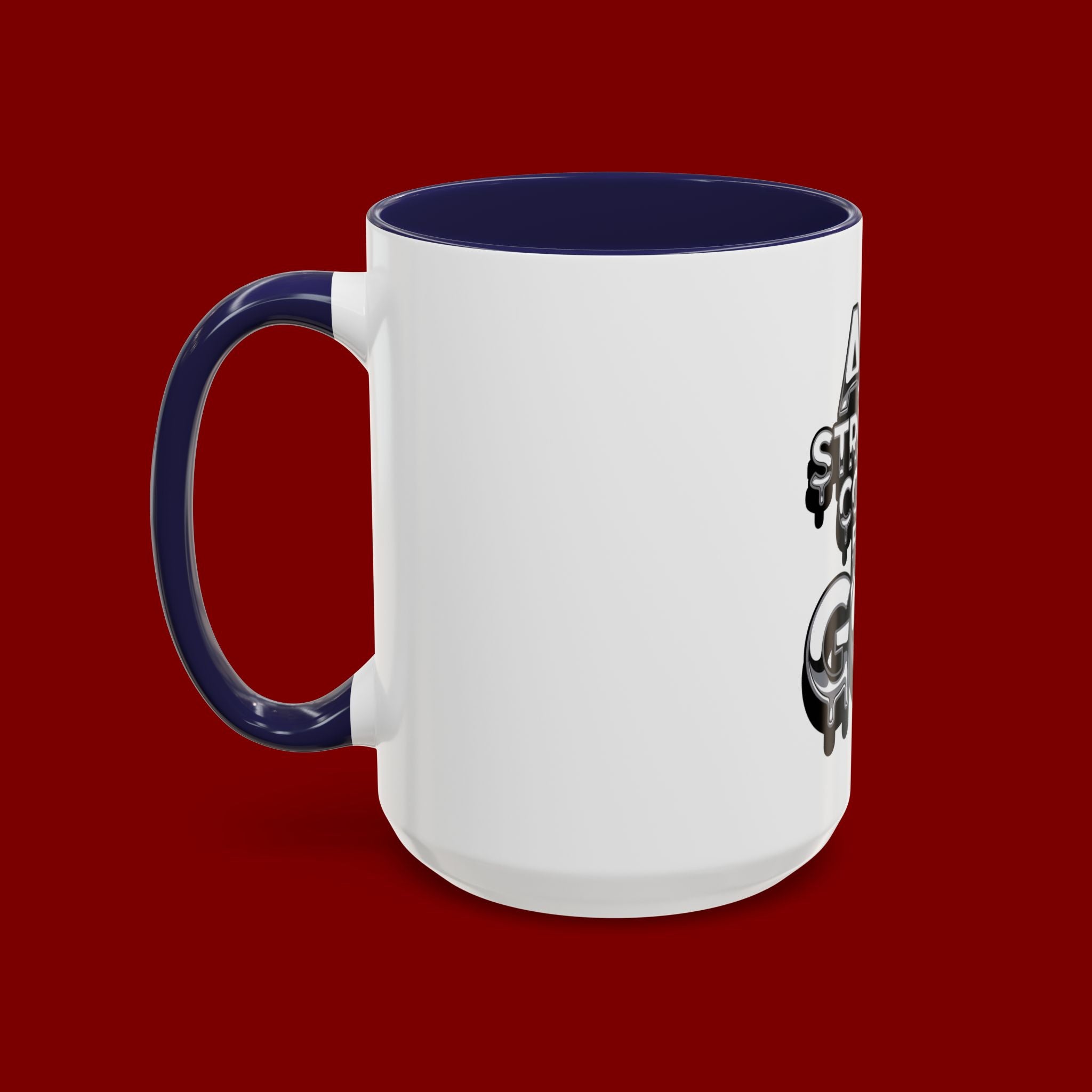 Ceramic Mug — "All Strength Comes From God" Black Accent Coffee Cup (11/15 oz)