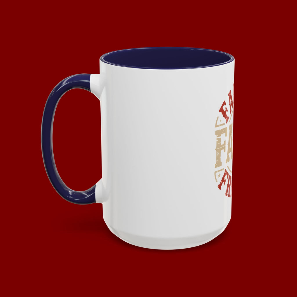 Faith Family Friends Accent Coffee Mug – Inspirational Religious Gift (11/15oz)