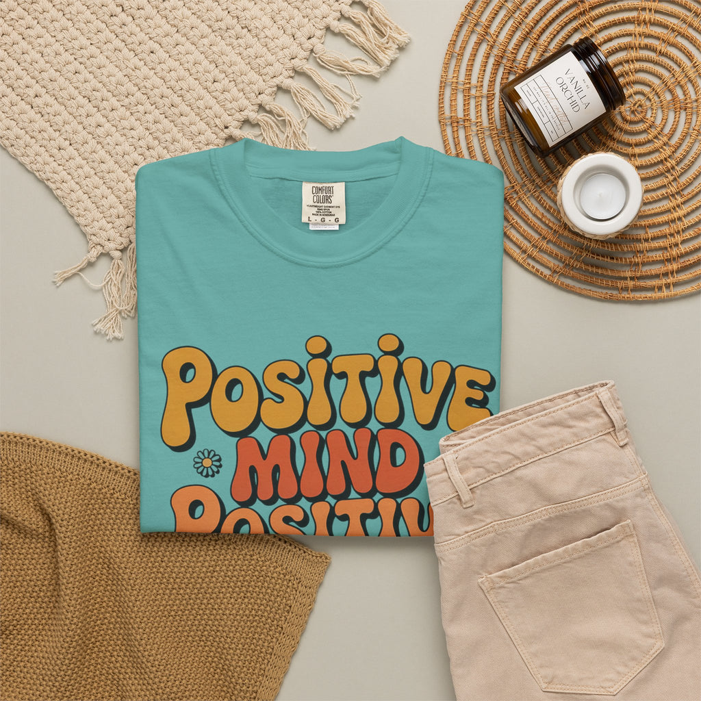 Positive Mind Positive Vibes Positive Life T-Shirt — Retro Daisy Graphic Tee