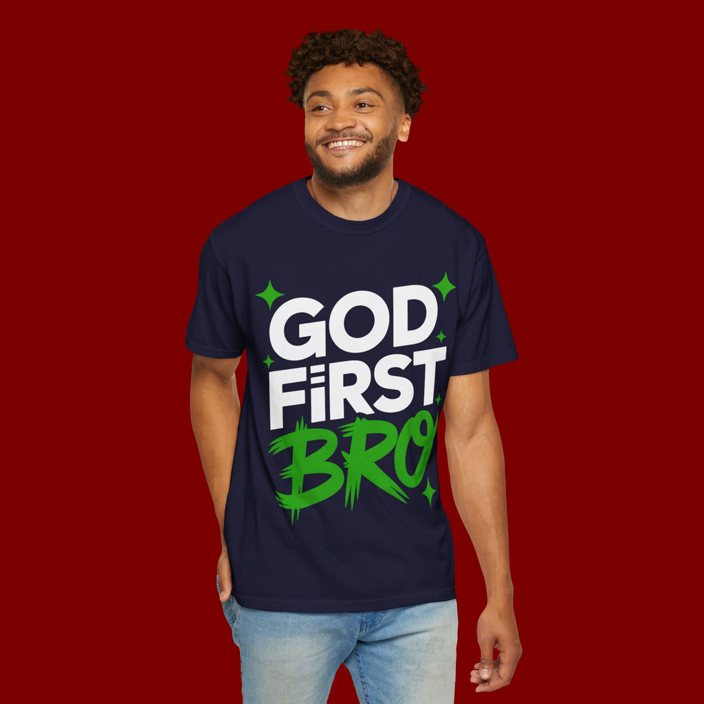 God First Bro T-Shirt — Faith Graphic Tee for Guys
