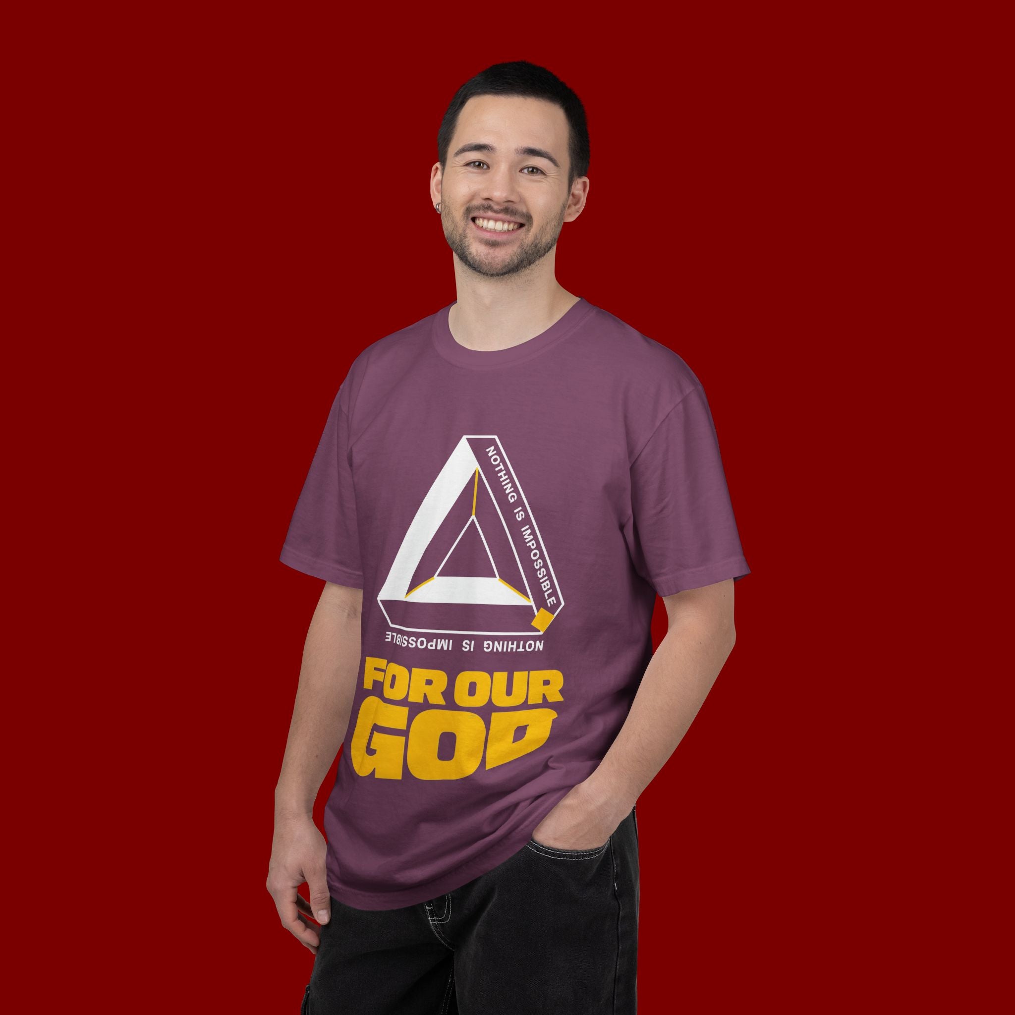For Our God T‑Shirt — Christian Triangle Graphic Tee