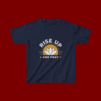 Kids T-Shirt - "Rise Up and Pray" Inspirational Christian Tee for Children