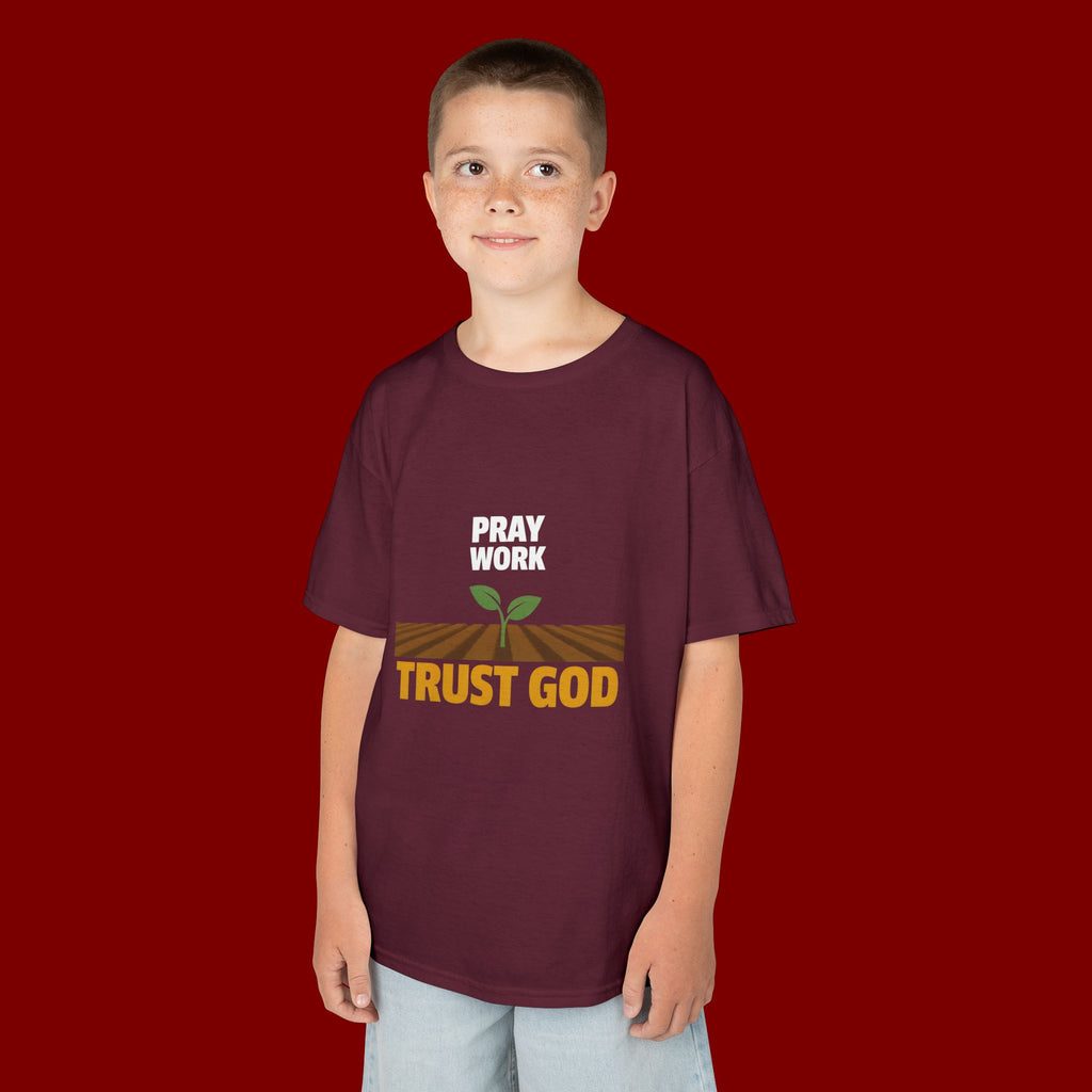Kids Tee — "Trust God" Sprout Graphic
