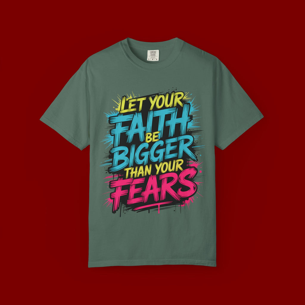 Faith Over Fear Graphic T-Shirt — "Let Your Faith Be Bigger Than Your Fears" Inspirational Tee