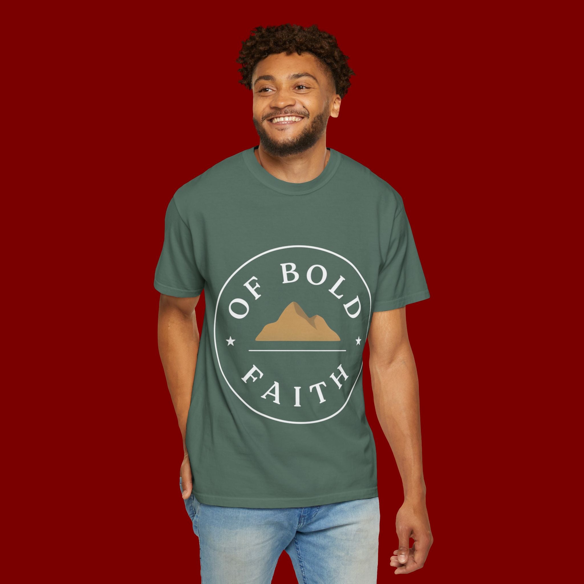Of Bold Faith T-Shirt — Christian Mountain Faith Tee
