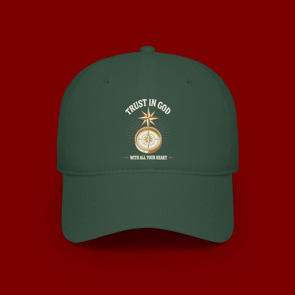 Trust In God Baseball Cap — "Trust in God With All Your Heart" Embroidered Low Profile Hat