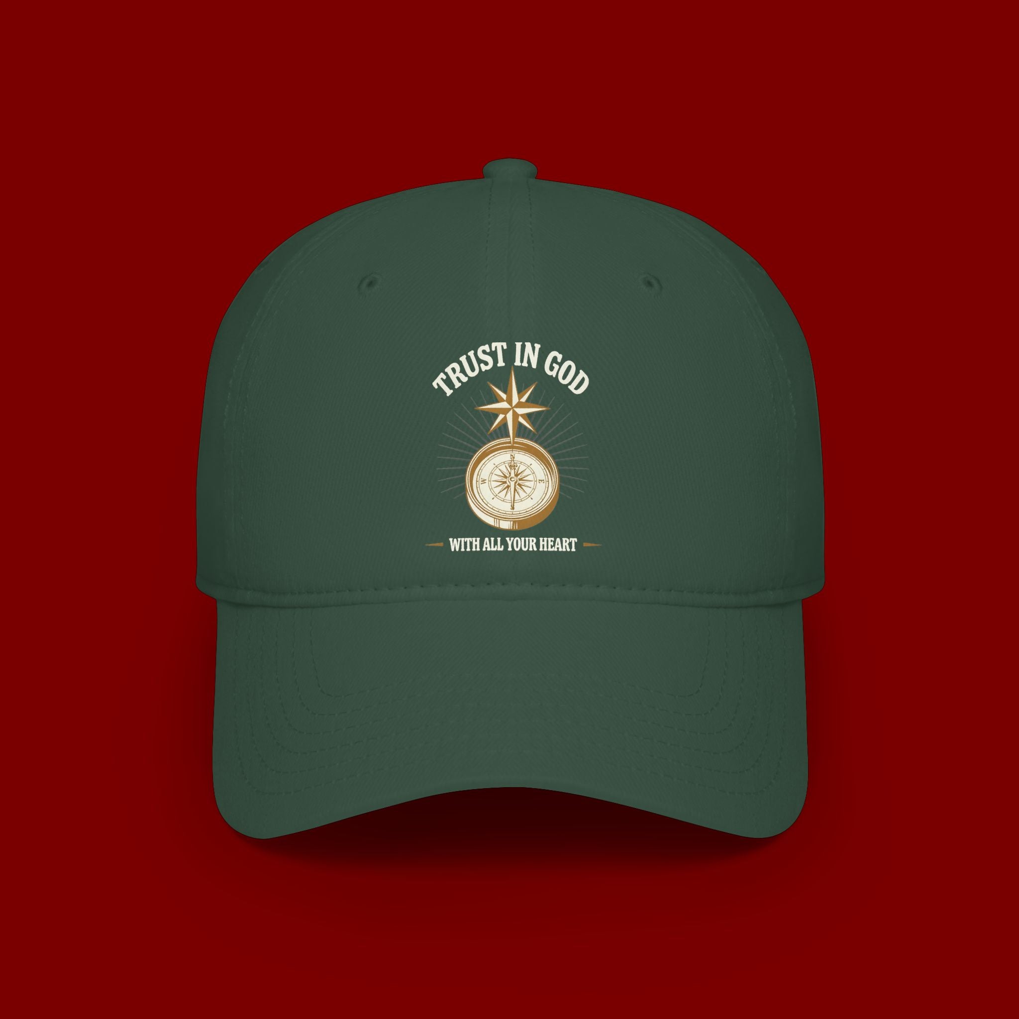 Trust In God Baseball Cap — "Trust in God With All Your Heart" Embroidered Low Profile Hat