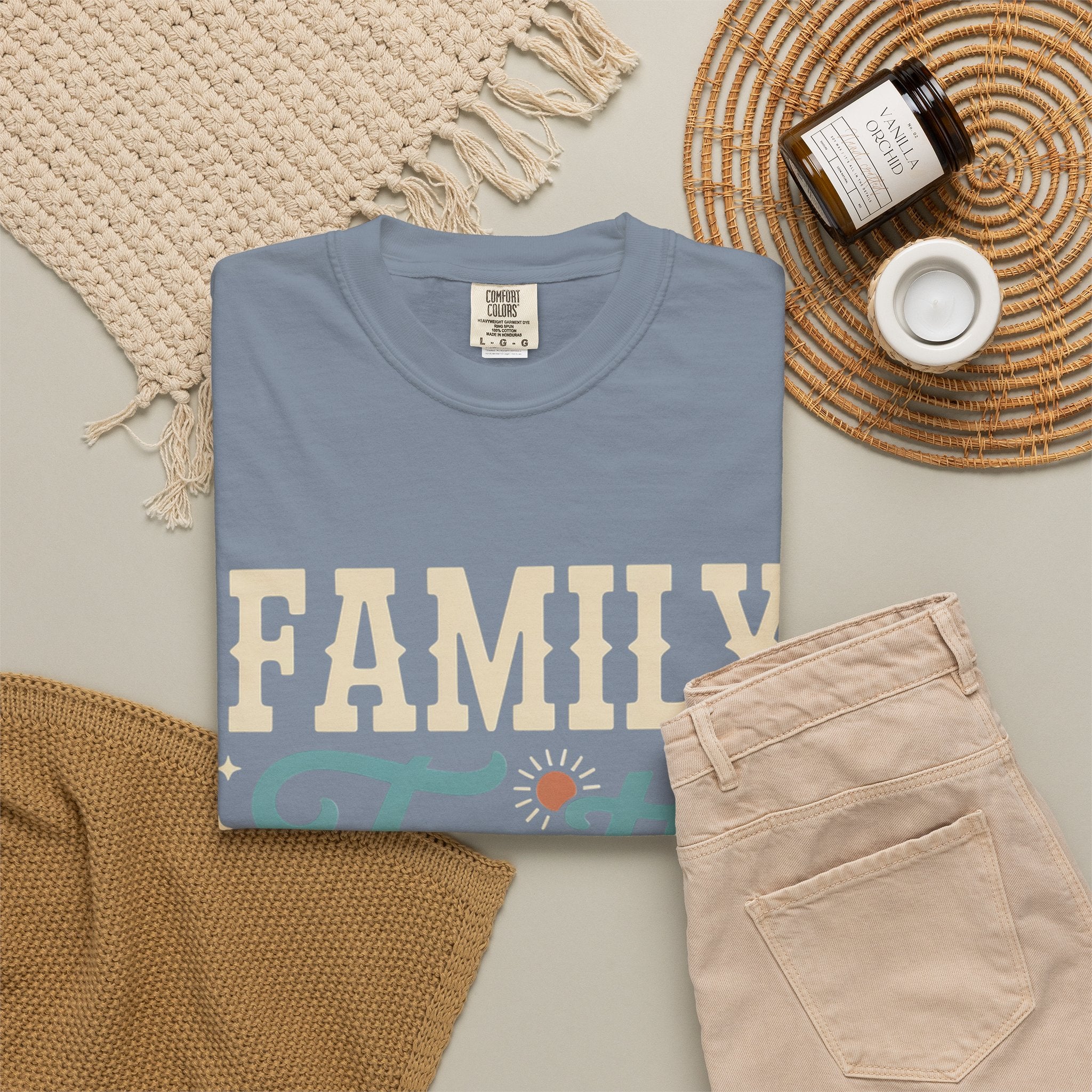 Family Faith Friends T-Shirt — Retro Christian Inspirational Tee