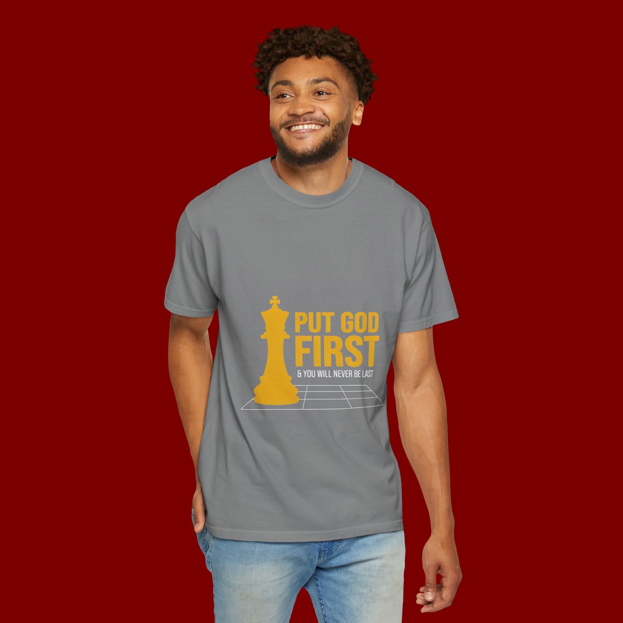Put God First Chess King T-Shirt — Christian Faith Graphic Tee
