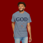 God Above All Things T-Shirt — Faith Graphic Tee with Cosmic Design