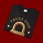Trust God Lock T-Shirt — Christian Faith Tee “Trust God No Matter What”