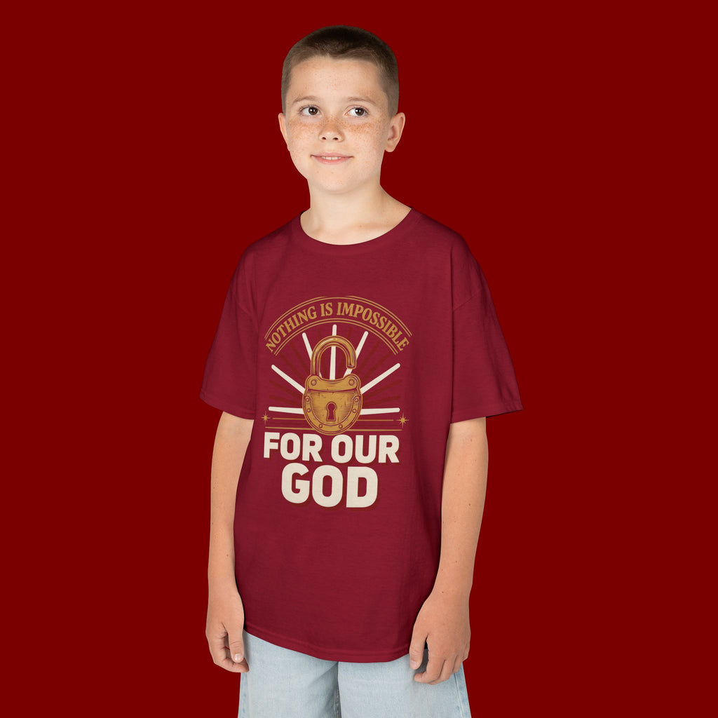 Kids 'For Our God' Christian Faith T‑Shirt — Inspirational Religious Tee