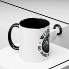With God All Things Are Possible Accent Coffee Mug — Inspirational Faith Mountain Mug (11/15oz)