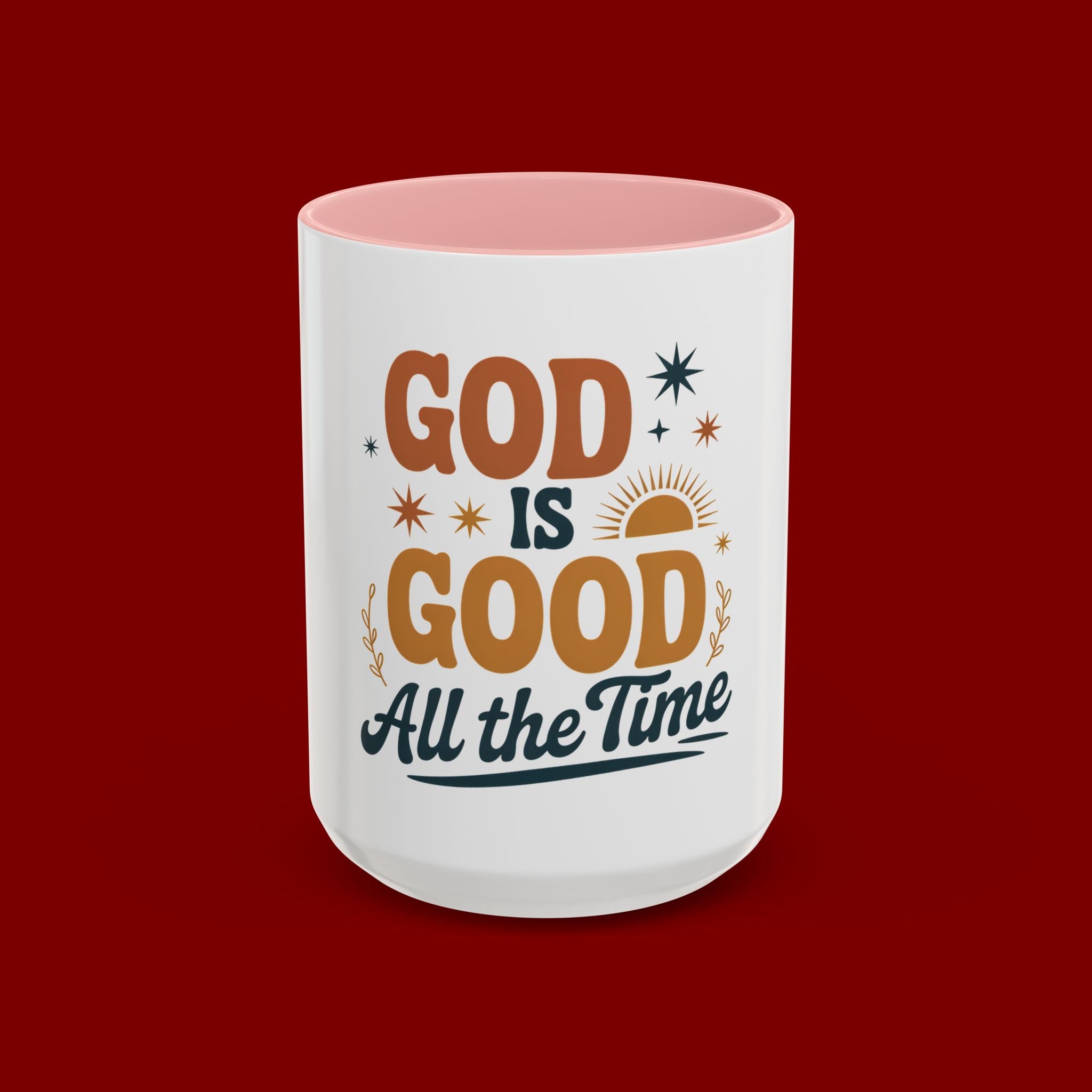 Praise the Lord Coffee Mug – Retro Christian Faith Accent Mug (11/15oz)