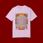 T-Shirt — Retro Sunset Floral Graphic “Play On It, Pray Over It, Pray Through It”