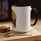 Accent Coffee Mug — "Focus On The Positive" Motivational Mug