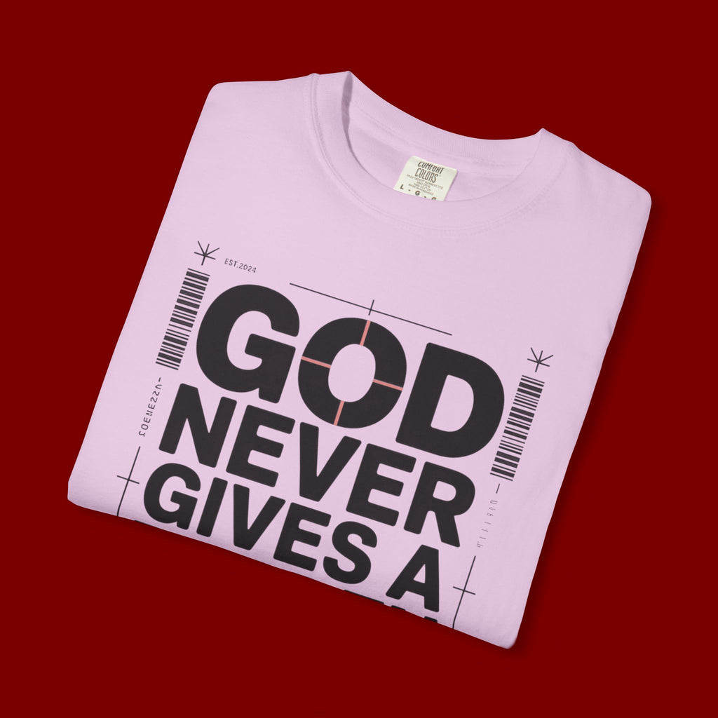 Christian Inspirational T-Shirt — "God Never Gives a Burden You Can't Bear" Motivational Tee