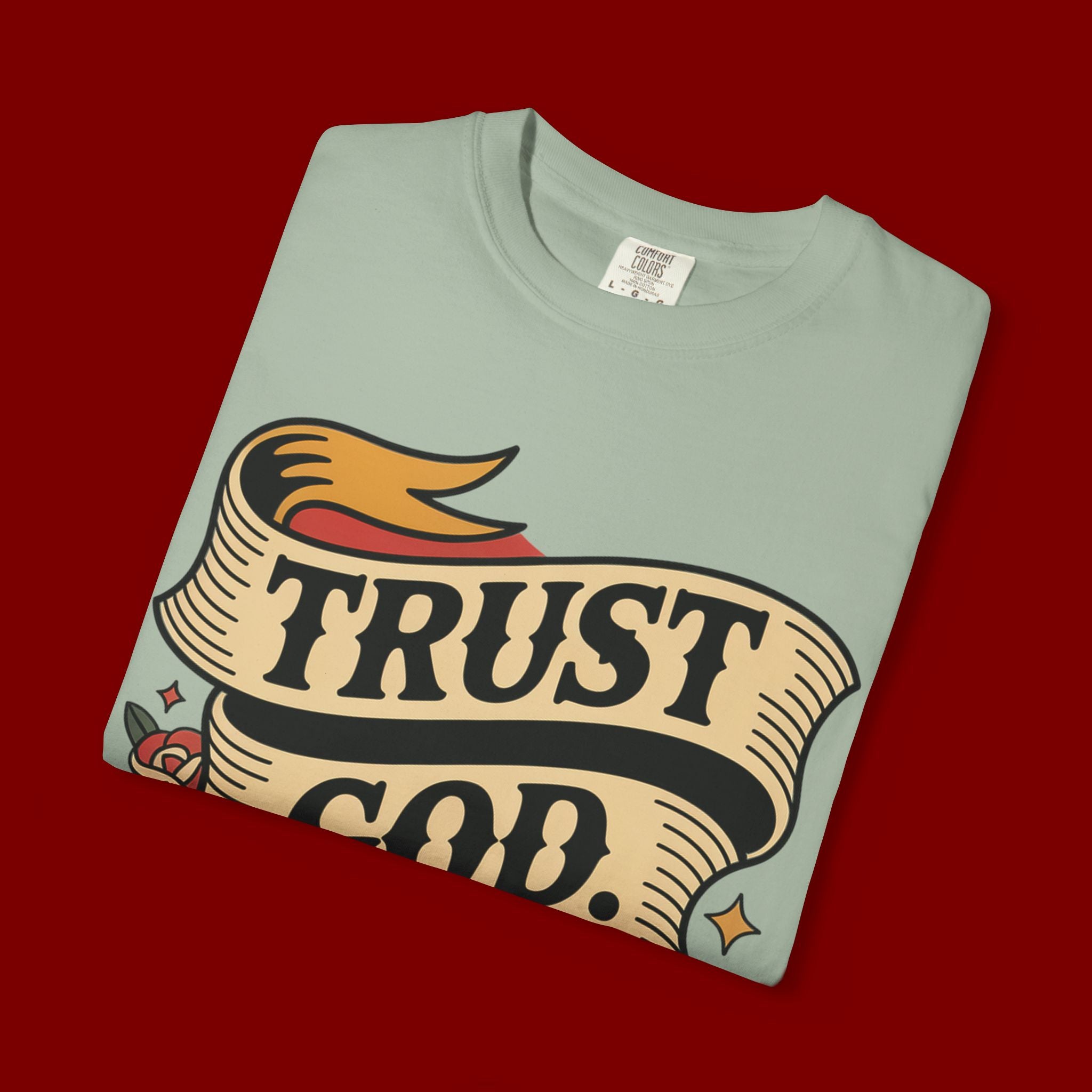 Trust God, Bro T-Shirt — Retro Ribbon Faith Tee