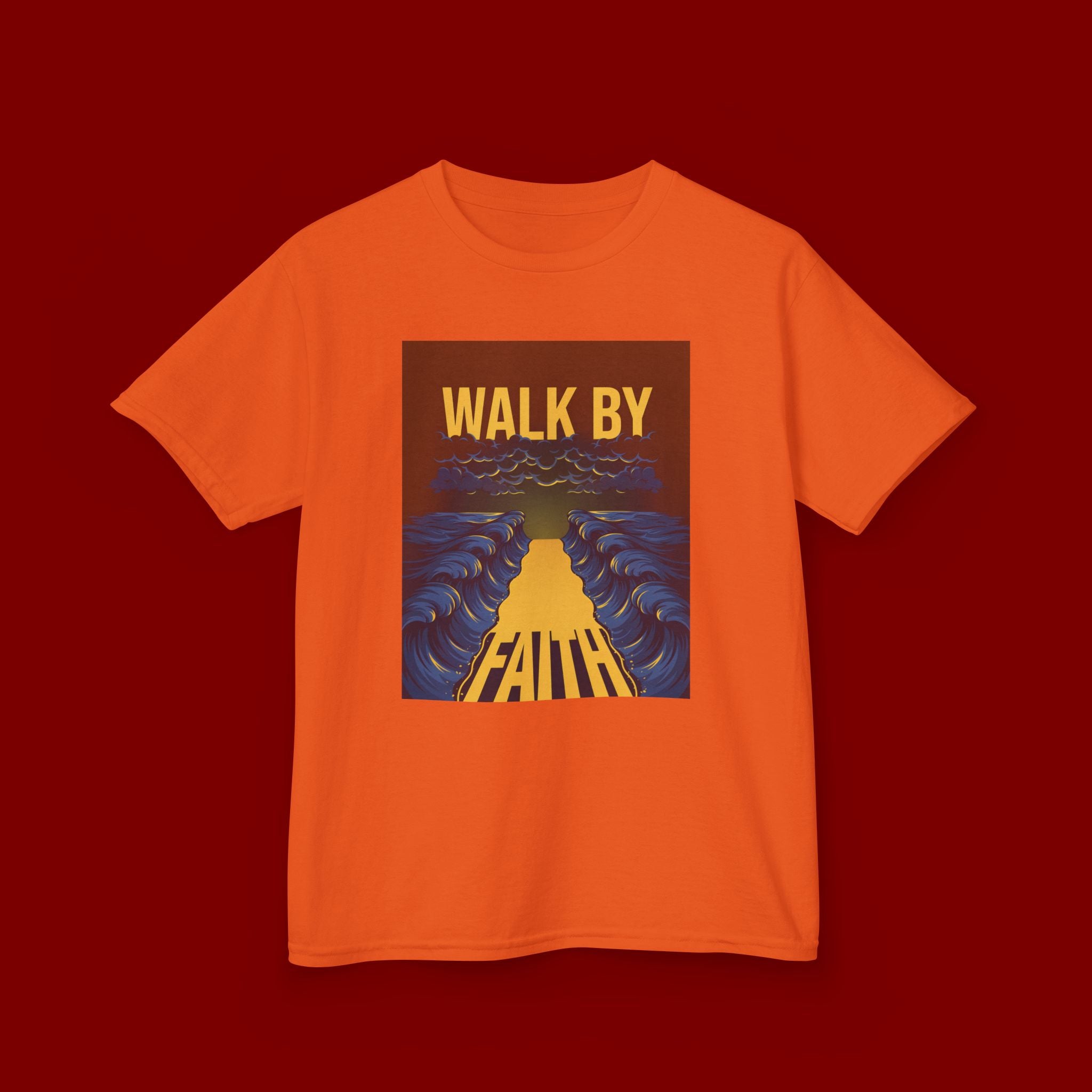 Kids T‑Shirt — "Walk By Faith" Inspirational Graphic Tee for Children