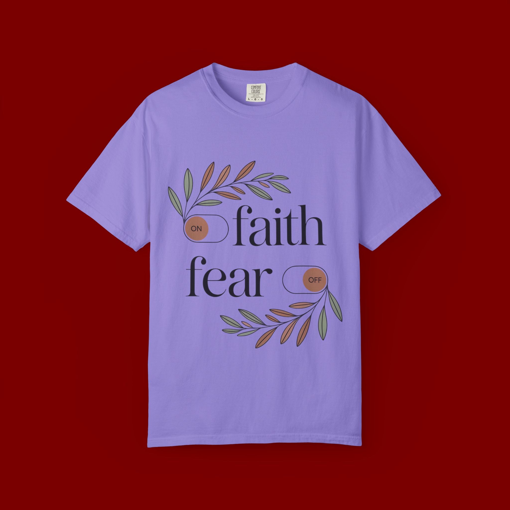 Faith Over Fear T‑Shirt — Inspirational Christian Tee with 'faith' and 'fear' Design